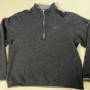 Dunning Golf Full Zip Gray Womens Wool Blend Sweater Size M